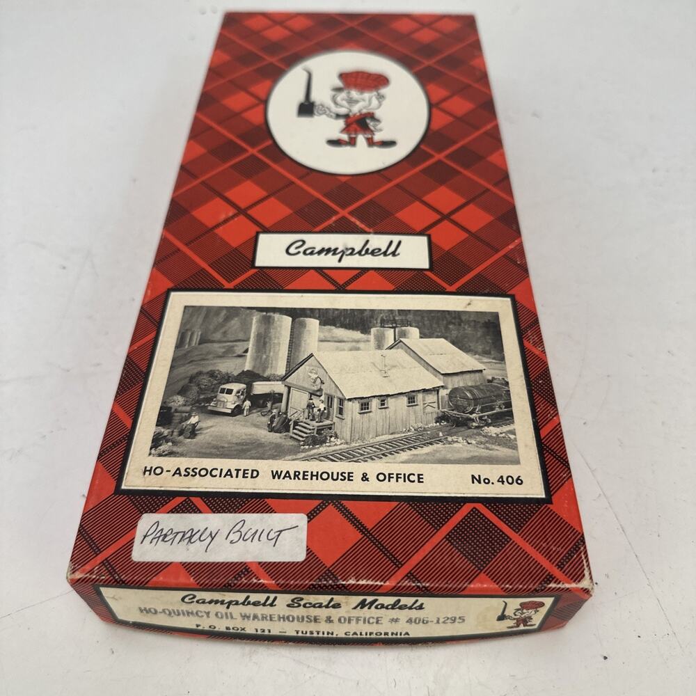Campbell Scale Models 406 HO Quincy Oil Associated Warehouse & Office Kit NEW